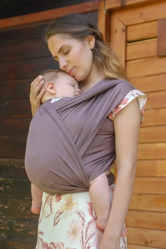 Neko Slings Rekbare Draagdoek - Taupe - Afbeelding 2
