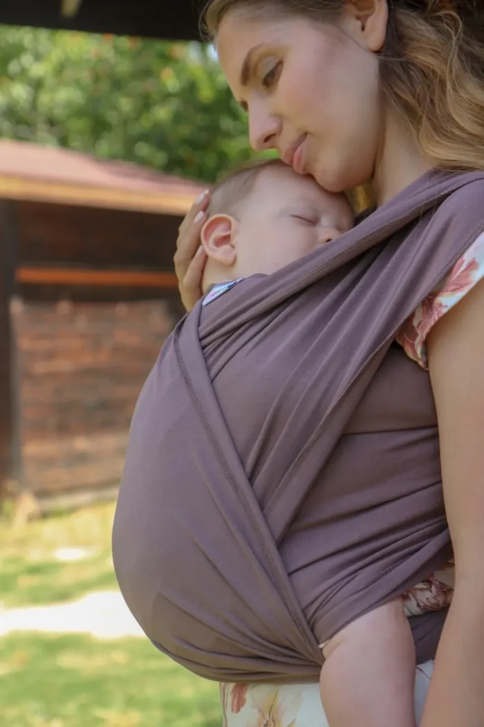 Neko Slings Rekbare Draagdoek - Taupe - Afbeelding 3