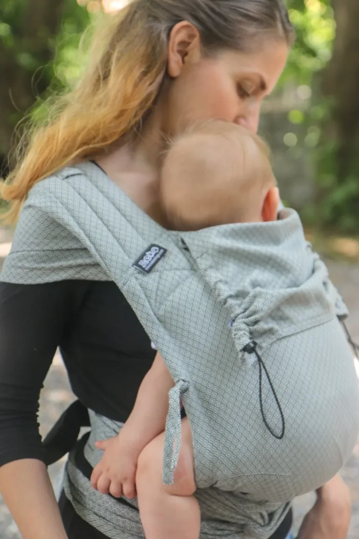 Neko Half Buckle Baby Draagzak - Grey Diamond - Afbeelding 6