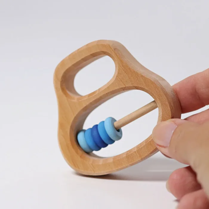Grimm's Houten Rammelaar Klipp Klapp, Blauw - Afbeelding 3