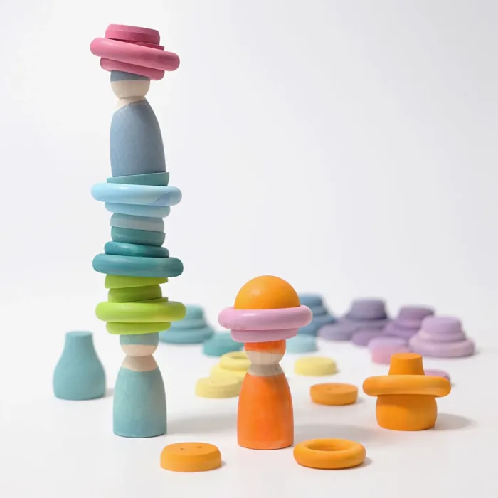 Grimm's Bauwringen, Pastel Regenboog - 24st - Afbeelding 3