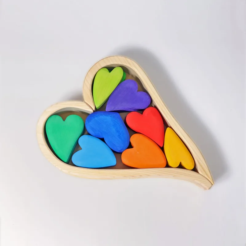 Grimm's Stapel Harten Regenboog - 13 Delig