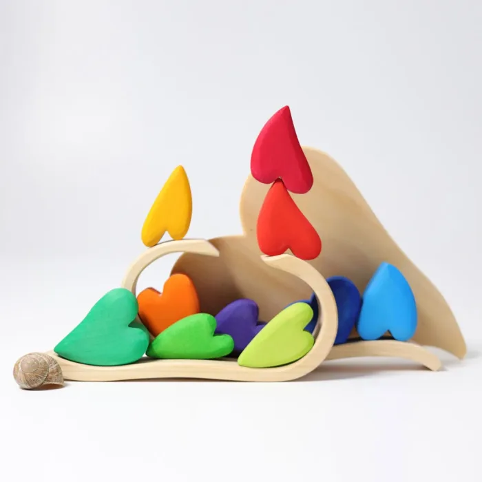 Grimm's Stapel Harten Regenboog - 13 Delig - Afbeelding 3