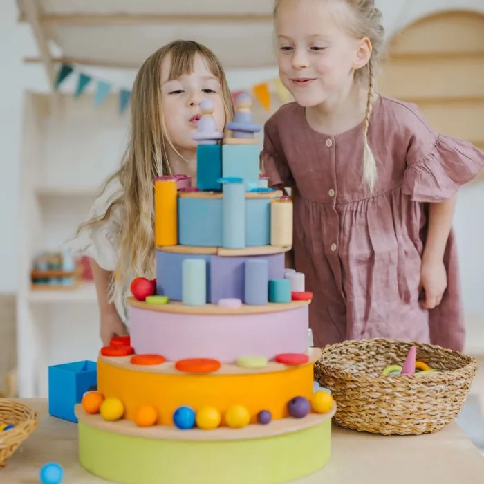Grimm's Houten Regenboog Pastel, 12-delig - Afbeelding 3