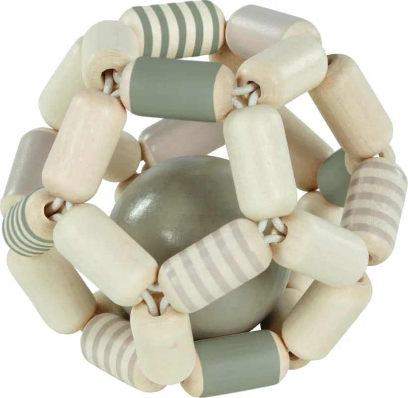 Goki Houten Grijpring Ball Grijs/Wit