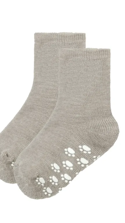Joha Wol Sokken met Anti Slip - Beige