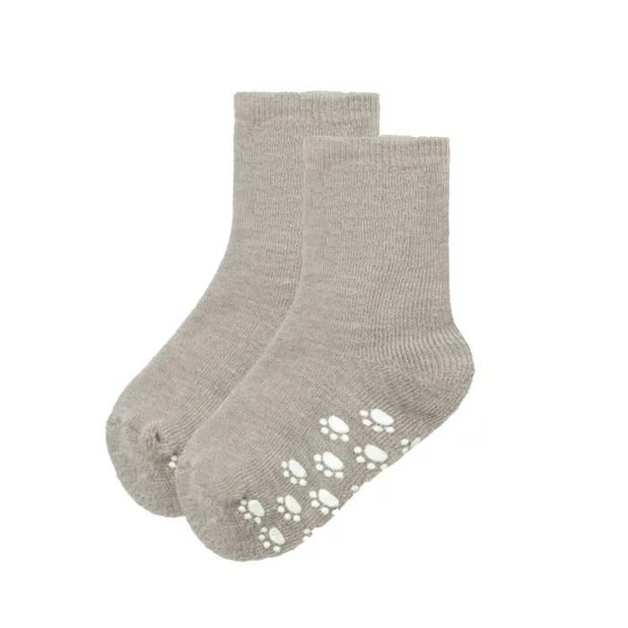 Joha Wol Sokken met Anti Slip - Beige
