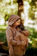 Neko 4in1 Softshell Draagjas & Zwangerschapsjas - Kameel - Afbeelding 2