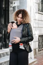 Neko Slings Rekbare Draagdoek - Grey - Afbeelding 2