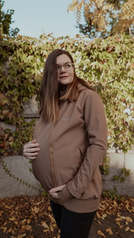 Neko 4in1 Softshell Draagjas & Zwangerschapsjas - Kameel