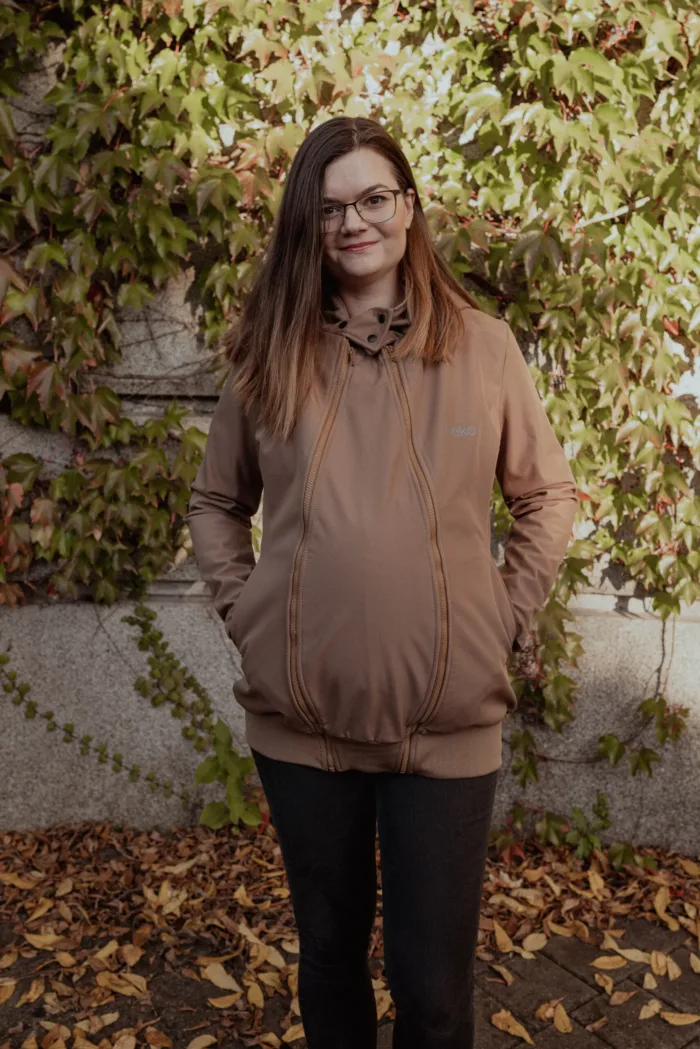 Neko 4in1 Softshell Draagjas & Zwangerschapsjas - Kameel - Afbeelding 4