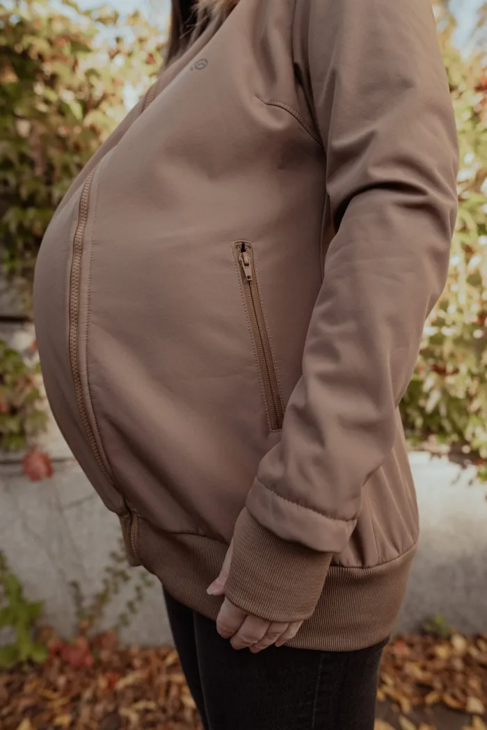 Neko 4in1 Softshell Draagjas & Zwangerschapsjas - Kameel - Afbeelding 6