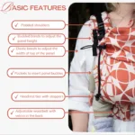 Huggy Nest Baby Draagzak - Dandelion Mist - Afbeelding 5