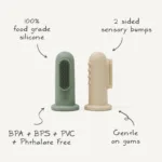 Mushie - Finger Toothbrush - Sand/Blush - Afbeelding 3
