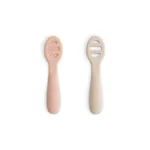 Mushie - First Feeding Baby Spoons - Natural/Sand - Afbeelding 6