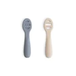 Mushie - First Feeding Baby Spoons - Natural/Sand - Afbeelding 8