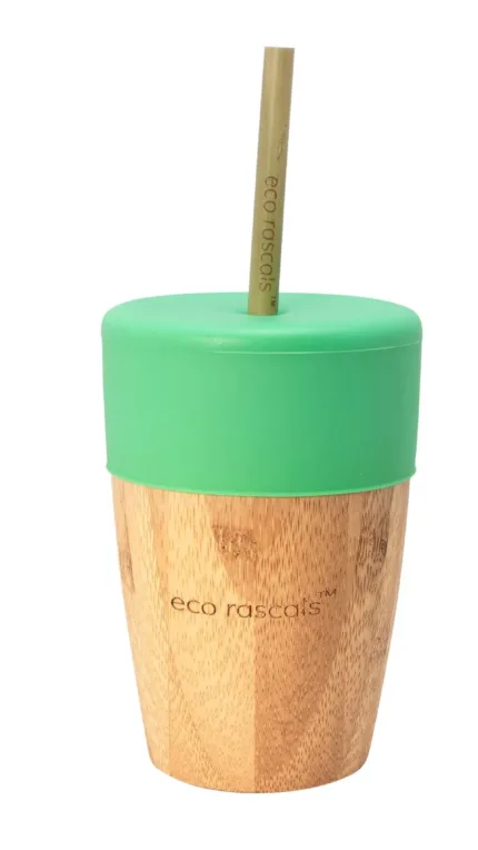 Eco Rascals Bamboe Beker met Twee Rietjes