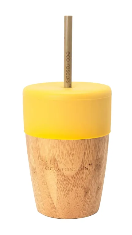 Eco Rascals Bamboe Beker met Twee Rietjes