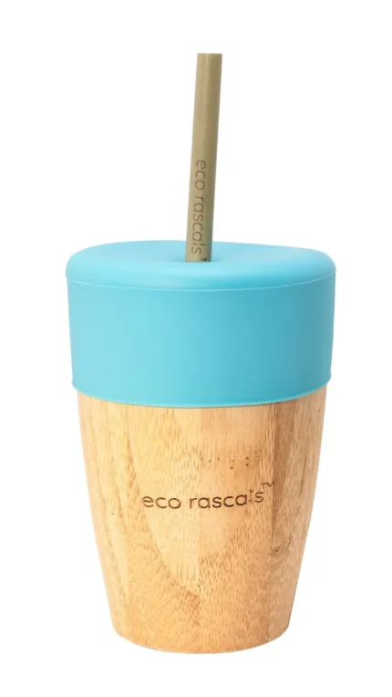 Eco Rascals Bamboe Beker met Twee Rietjes