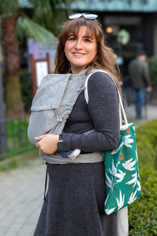 HuggyTai Baby Draagzak - Silver