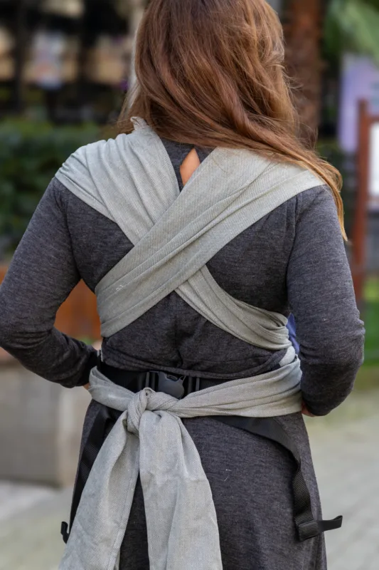 HuggyTai PEUTER Draagzak - Silver