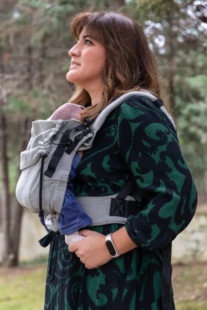 Huggy Nest Baby Draagzak - Silver - Afbeelding 3