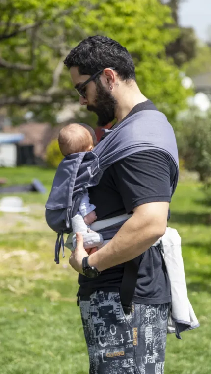 HuggyTai Baby Draagzak - Antrasit