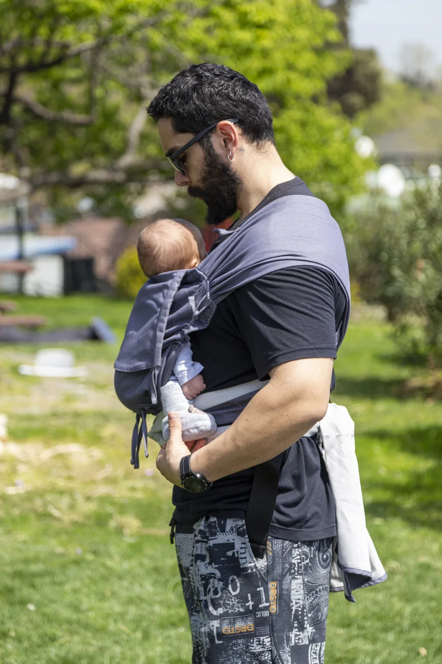 HuggyTai Baby Draagzak - Antrasit