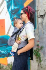 Huggy Plus Peuter Draagzak - Antrasit - Afbeelding 4