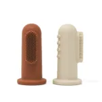 Mushie - Finger Toothbrush - Sand/Clay