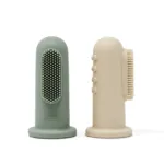 Mushie - Finger Toothbrush - C.Blue/Sand