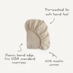 Mushie - Mousseline Ledikantlaken - Bloom - Afbeelding 5