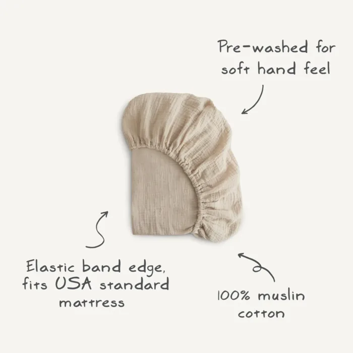 Mushie - Mousseline Ledikantlaken - Bloom - Afbeelding 5