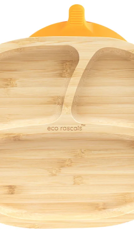 Eco Rascals bamnoo section plate with suction