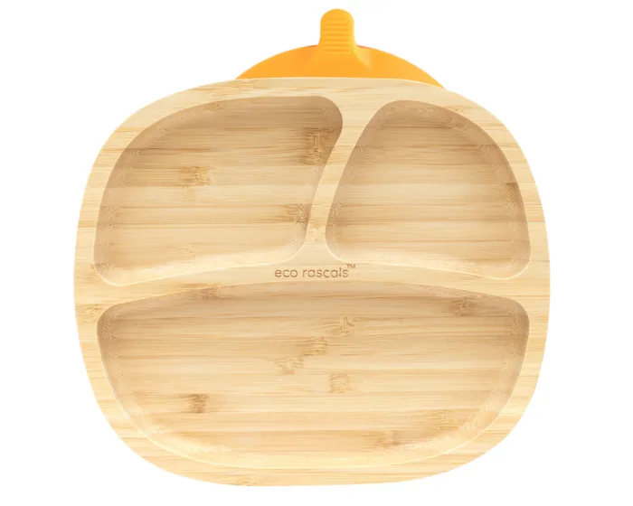 Eco Rascals bamnoo section plate with suction