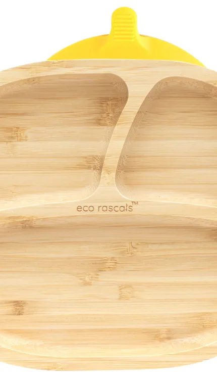 Eco Rascals bamnoo section plate with suction