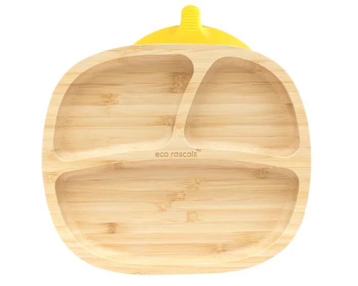 Eco Rascals bamnoo section plate with suction