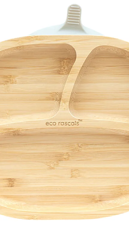 Eco Rascals bamnoo section plate with suction