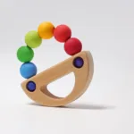 Grimm's houten rammelaar regenboog boot
