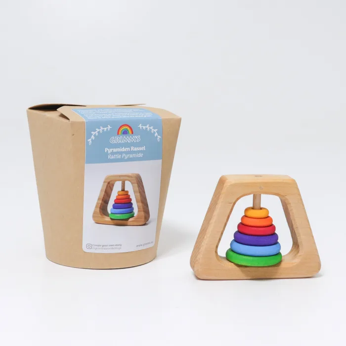 Grimm's houten rammelaar piramide