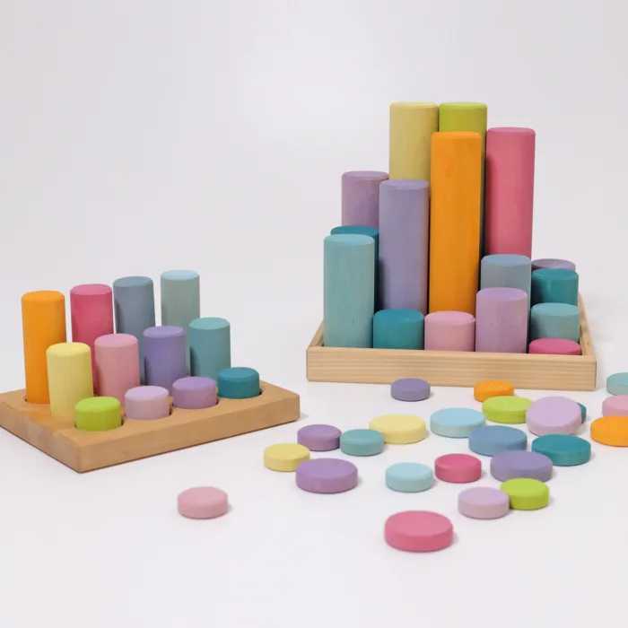 Grimm's sorteermunten regenboog pastel
