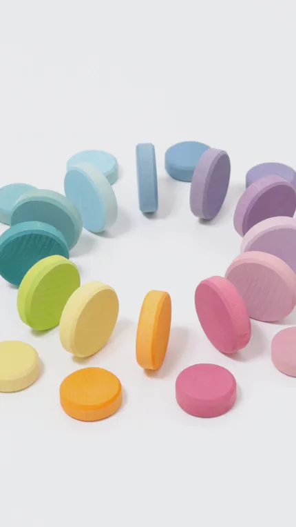 Grimm's sorteermunten regenboog pastel