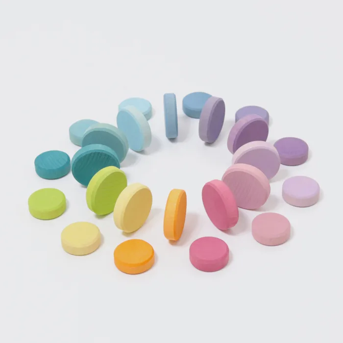 Grimm's sorteermunten regenboog pastel