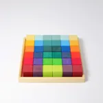 Grimm's Regenboog Mosaic houten blokken set