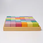 Grimm's Regenboog Mosaic houten blokken set