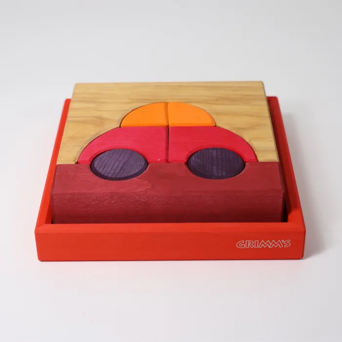 Grimm's bouwset rood auto 2025