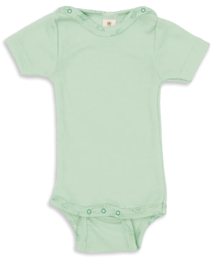 engel natur romper wolzijde mint