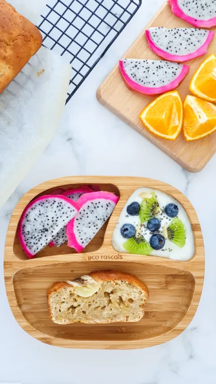 Eco Rascals bamnoo section plate with suction