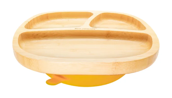 Eco Rascals bamnoo section plate with suction