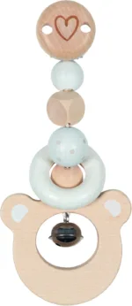 65215, goki clip beer, houten speelgoed